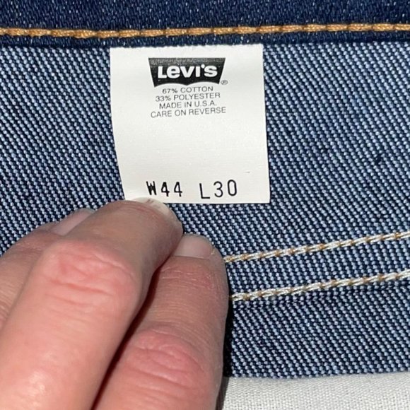 NWT Levi's Vintage Y2K Dark Wash Straight Leg J-Curve Design Jeans 44 31 - Picture 8 of 10